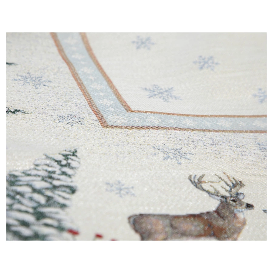 Скатерть-наперон Mix&Match Home Бэмби 100х100 см, гобелен, бежевый