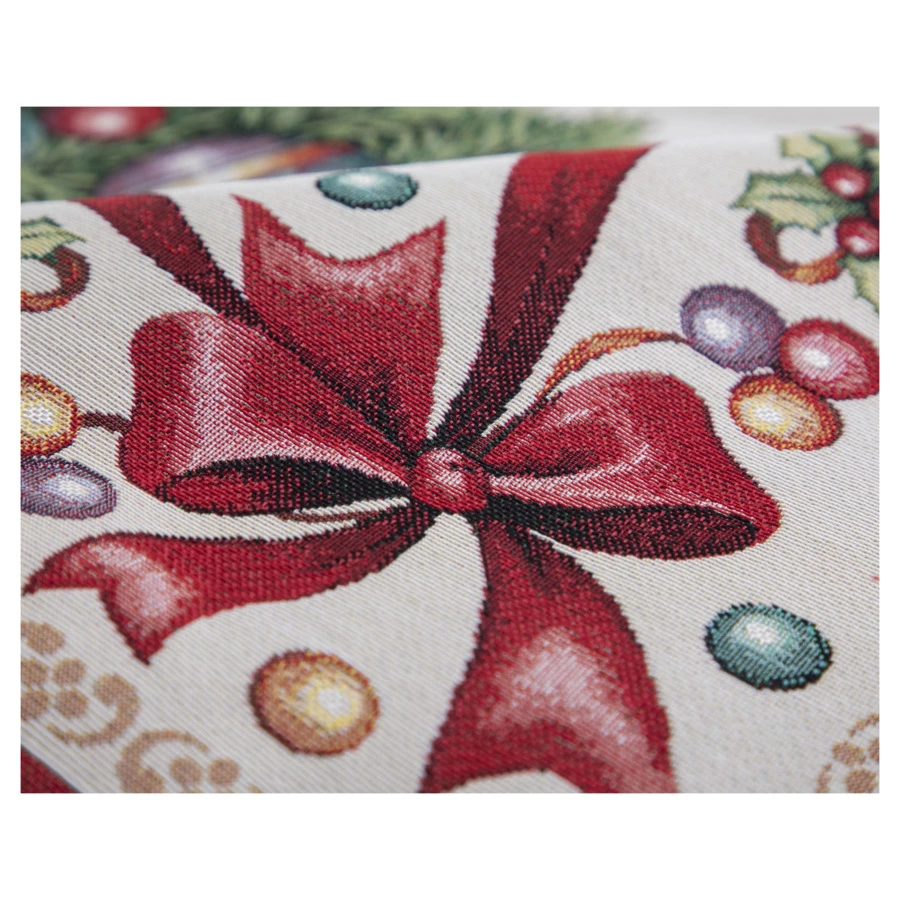 Скатерть-наперон Mix&Match Home Красные бантики 100х100 см, гобелен, красный