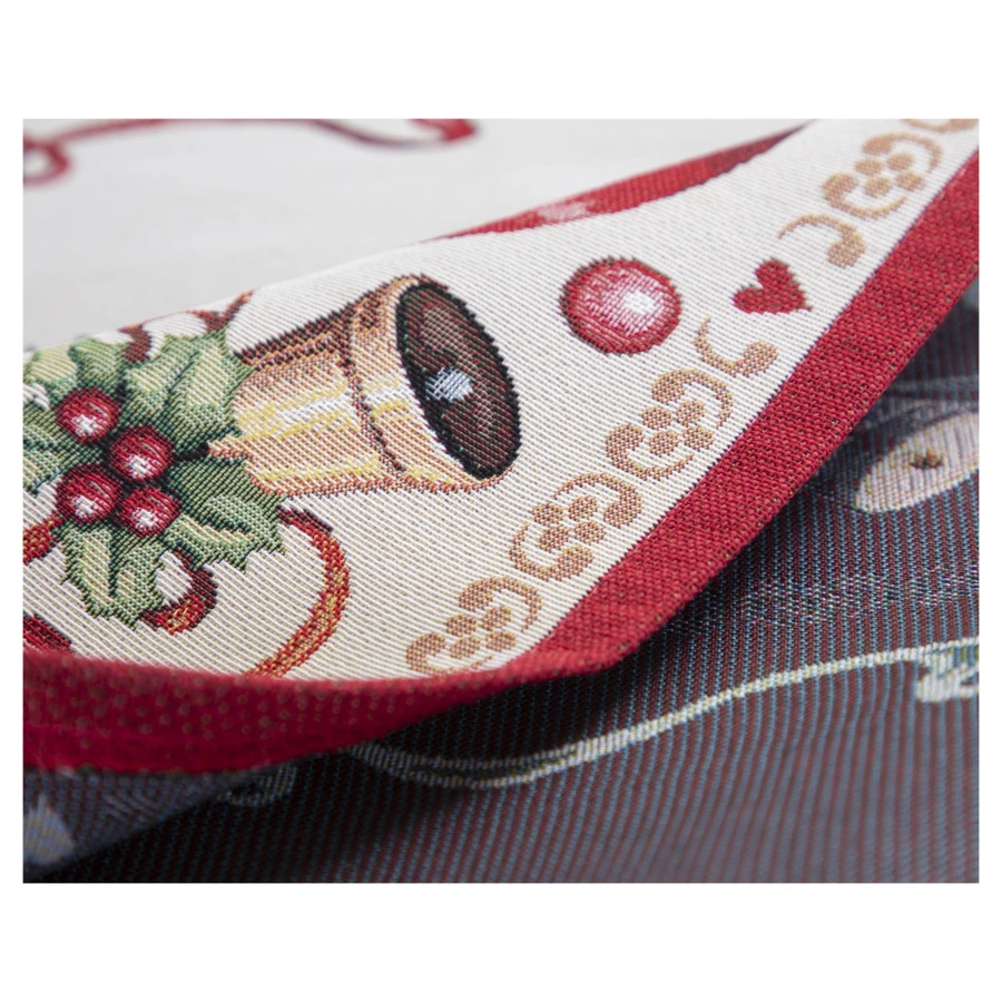 Скатерть-наперон Mix&Match Home Красные бантики 100х100 см, гобелен, красный