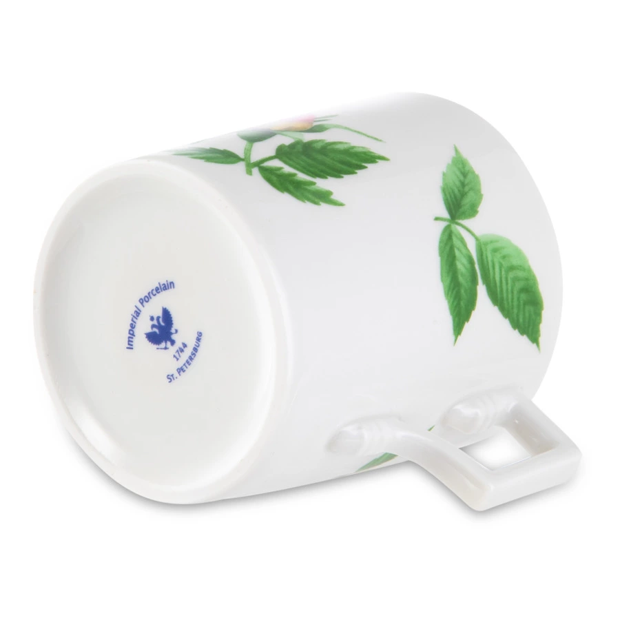 Чашка чайная с блюдцем ИФЗ Гербовая Розариум 220 мл, фарфор твердый