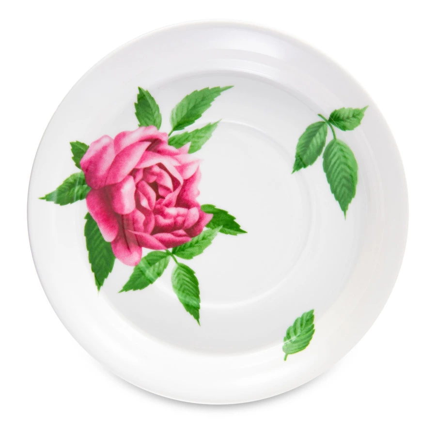 Чашка чайная с блюдцем ИФЗ Гербовая Розариум 220 мл, фарфор твердый