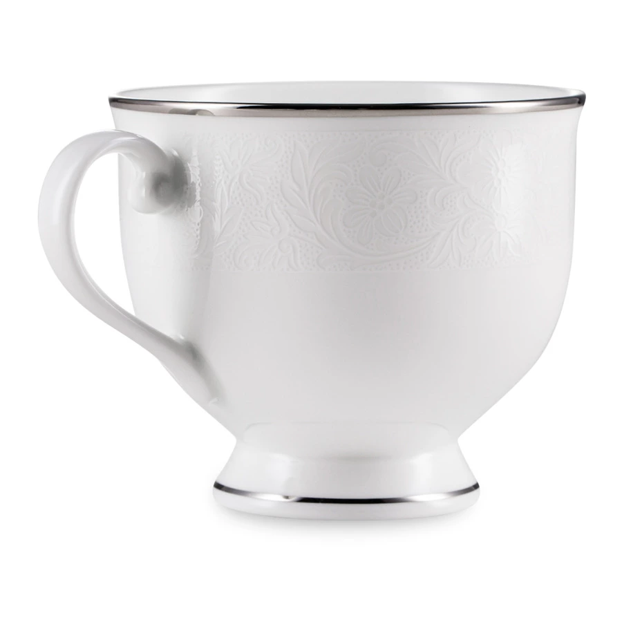 Чашка чайная с блюдцем Narumi Рошель 230 мл, фарфор костяной