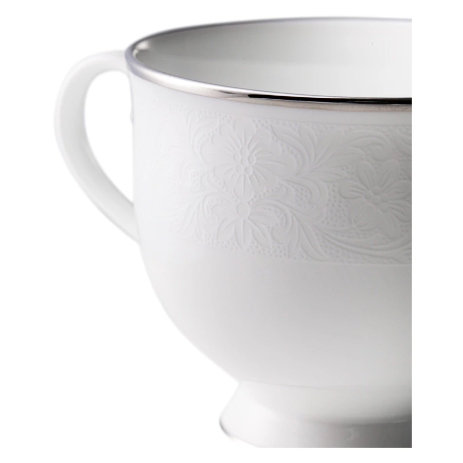 Чашка чайная с блюдцем Narumi Рошель 230 мл, фарфор костяной