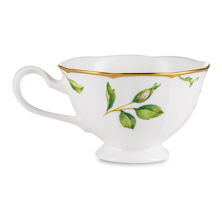 Чашка чайная с блюдцем Narumi Цветущая Роза 230 мл, фарфор костяной