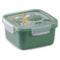 Ланч-бокс квадратный SNIPS Динозавр 800 мл, 15x15x7,5 см, пластик, зеленый