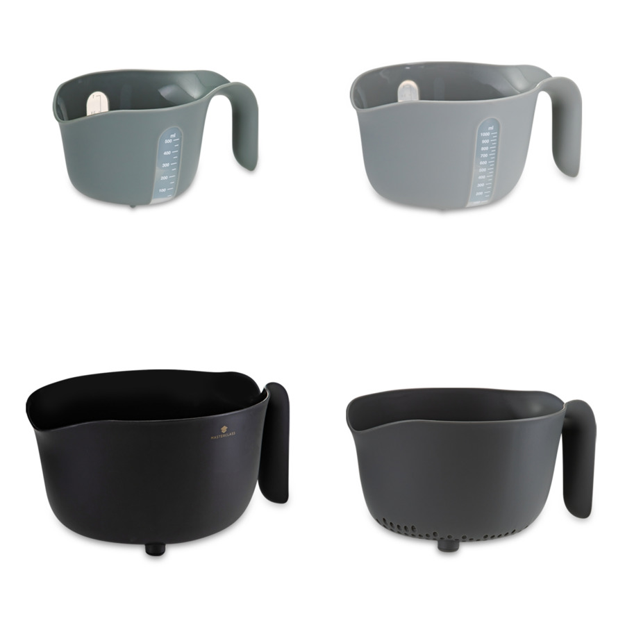 Набор чаш для смешивания MasterClass Smart Space с дуршлагом и мерным кувшином, 4 предмета