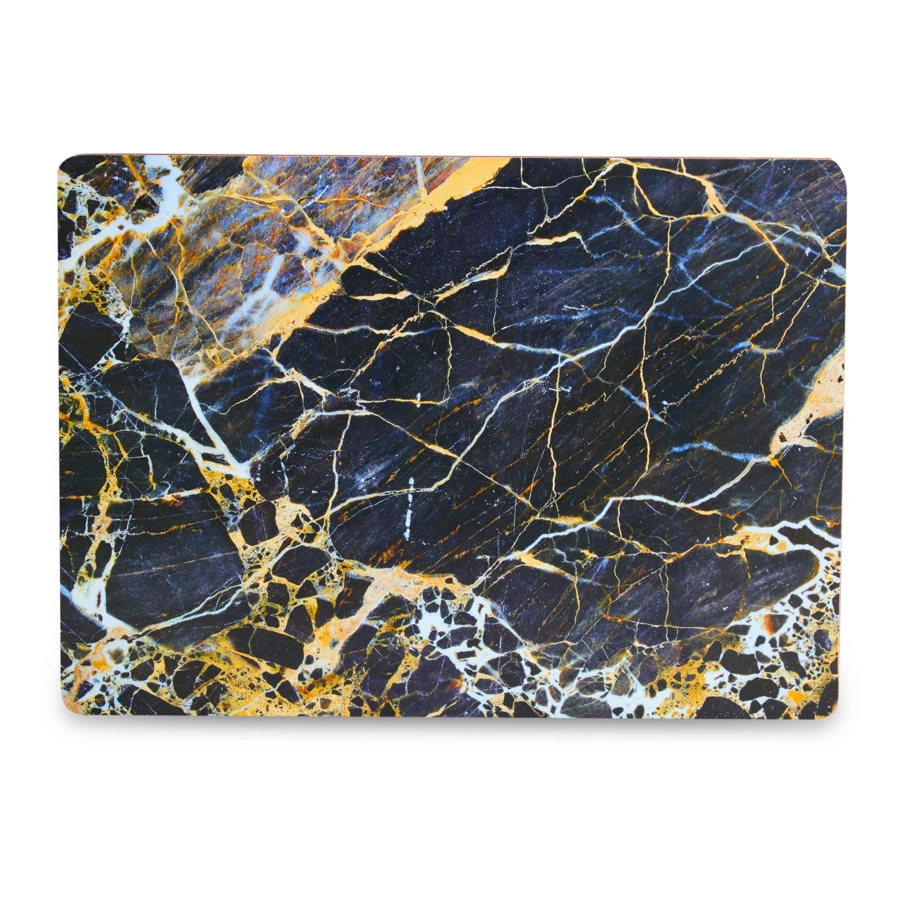 Набор плейсматов прямоугольных Creative Tops Синий мрамор 40х29 см, 4 шт, пробка, п/к