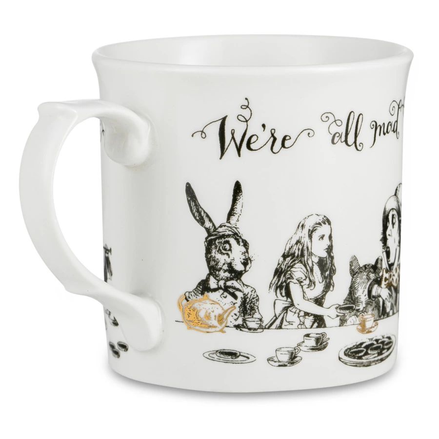 Кружка с ситечком V&A Алиса в стране чудес 300 мл, фарфор костяной, п/к