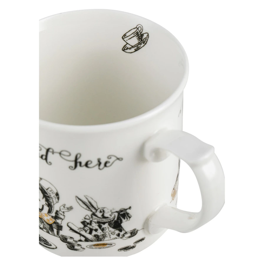 Кружка с ситечком V&A Алиса в стране чудес 300 мл, фарфор костяной, п/к