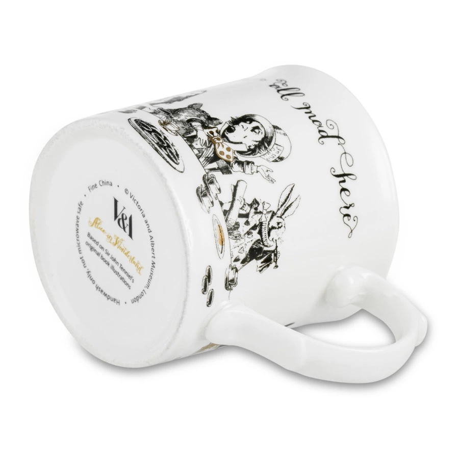 Кружка с ситечком V&A Алиса в стране чудес 300 мл, фарфор костяной, п/к