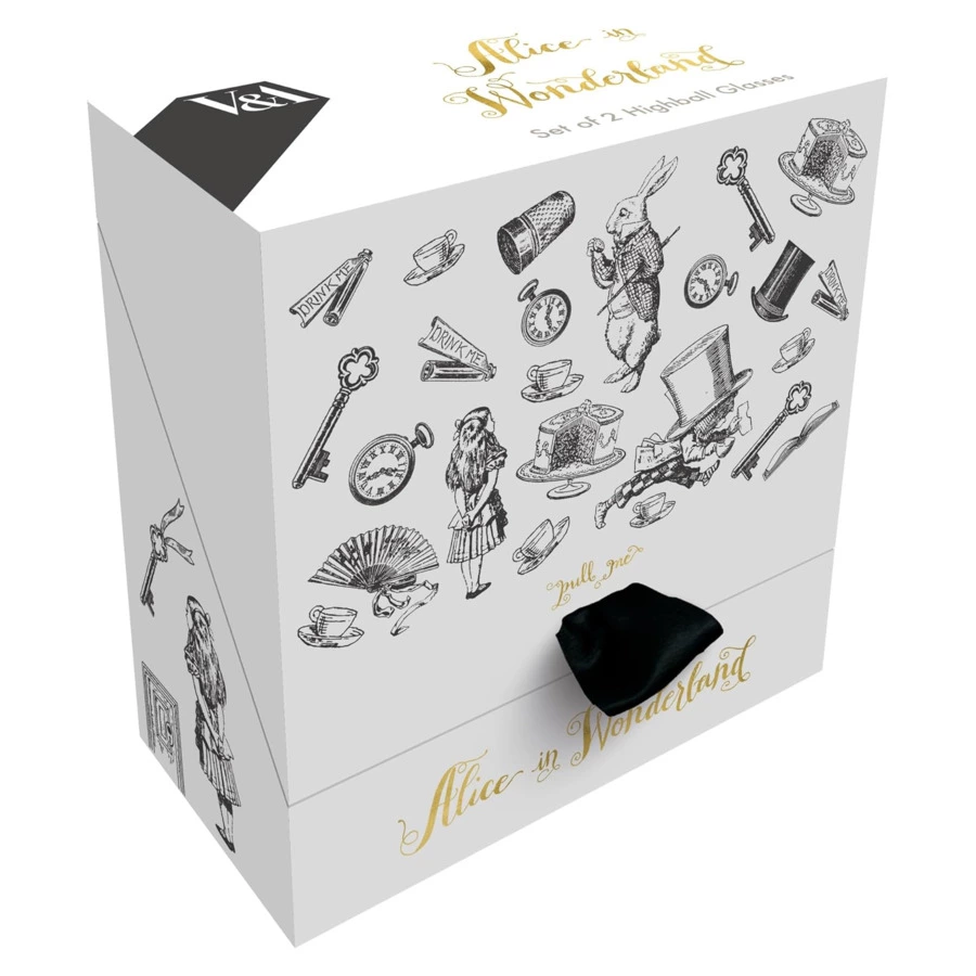 Набор стаканов для воды V&A Алиса в стране чудес 330 мл, 2 шт, стекло, п/к