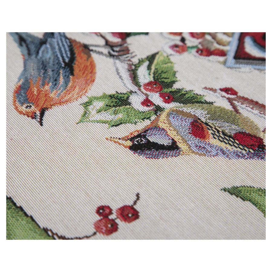 Салфетка подстановочная Mix&Match Home Зимний пир Скворечники 45 см, гобелен, бежевый