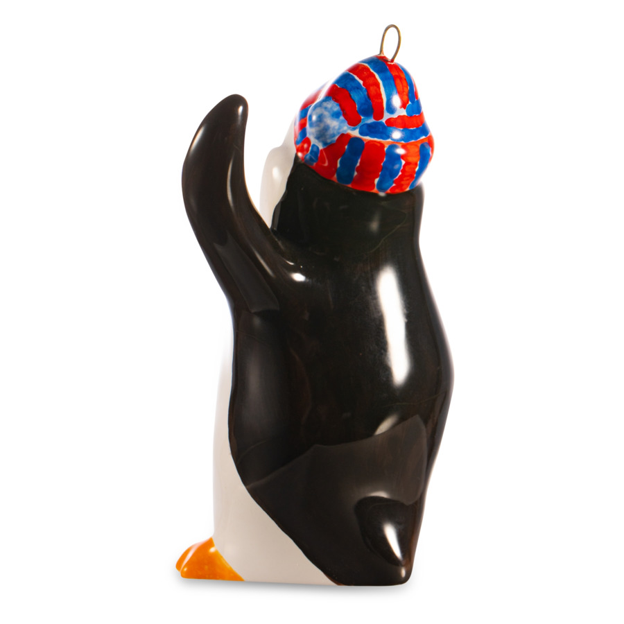 Игрушка елочная Ярославская майолика Пингвин 10 см, керамика