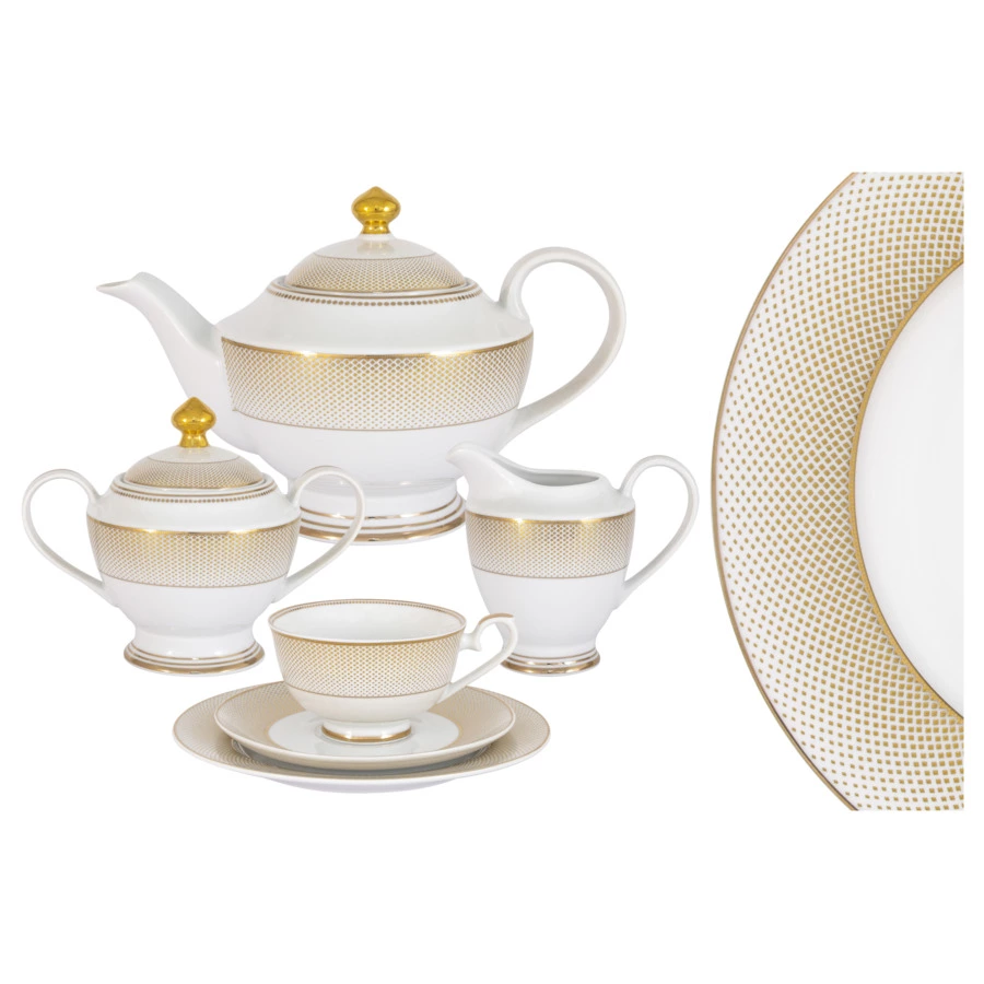 Сервиз чайный Midori Вирджиния на 6 персон 21 предмет, фарфор