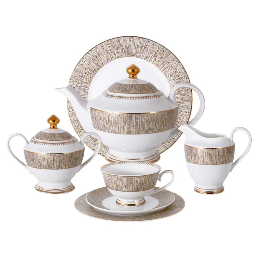 Сервиз чайный Midori Луксор на 6 персон 23 предмета, фарфор, п/к