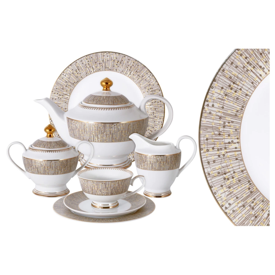 Сервиз чайный Midori Луксор на 12 персон 42 предмета, фарфор