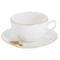 Чашка чайная с блюдцем Anna Lafarg Emily Гибискус 250 мл, фарфор костяной, п/к