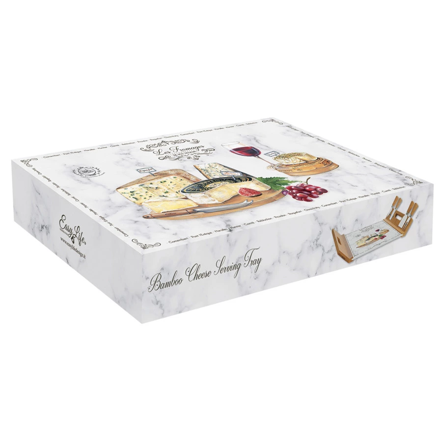 Набор из доски и ножей для сыра Easy Life Fromage 5 предметов, Сталь нержавеющая, п/к