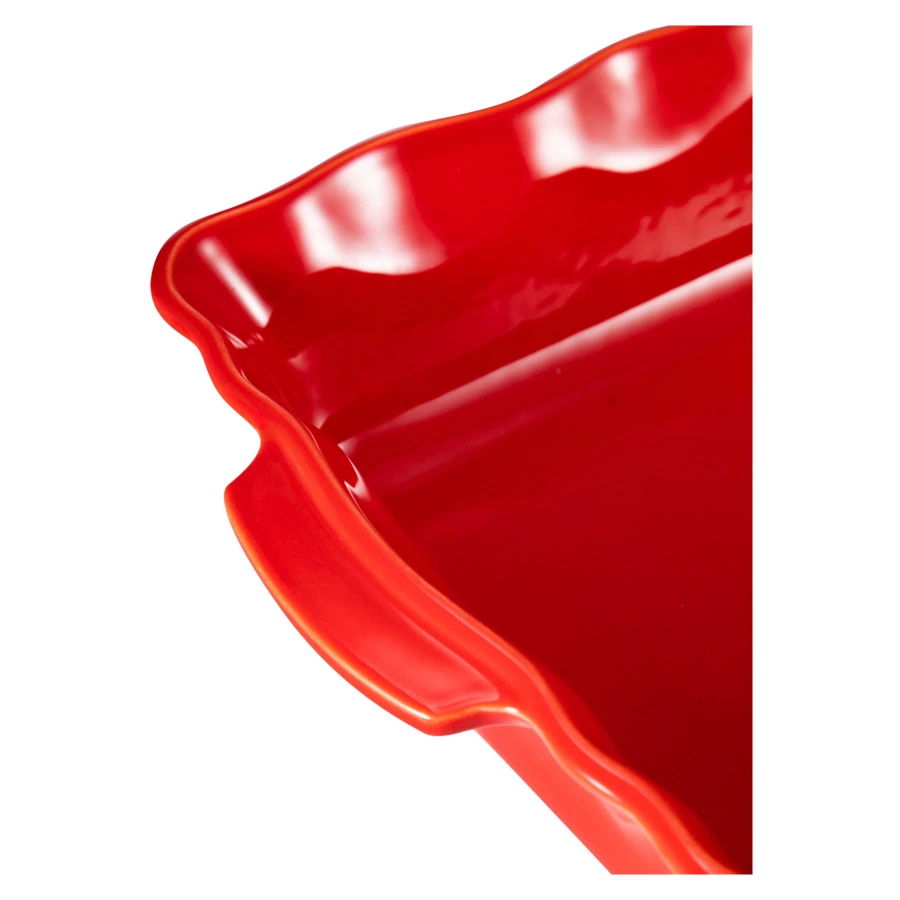 Форма для запекания прямоугольная Esprit de cuisine Festonne 41х25 см, ручки, вишневая