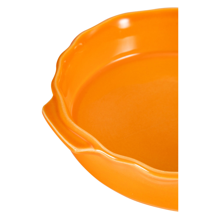 Форма для запекания круглая Esprit de cuisine Festonne d22,5 см, 1,2 л, ручки, оранжевая