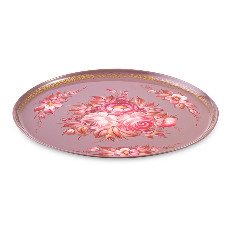 Поднос Жостовская фабрика декоративной росписи Фантазия 37 см, п/к-Sale