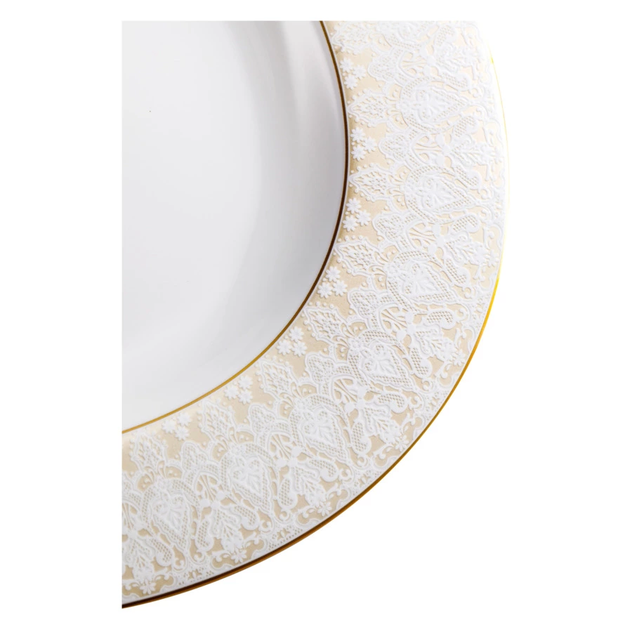 Сервиз столовый Narumi Аврора Шампань на 6 персон 20 предметов, фарфор костяной