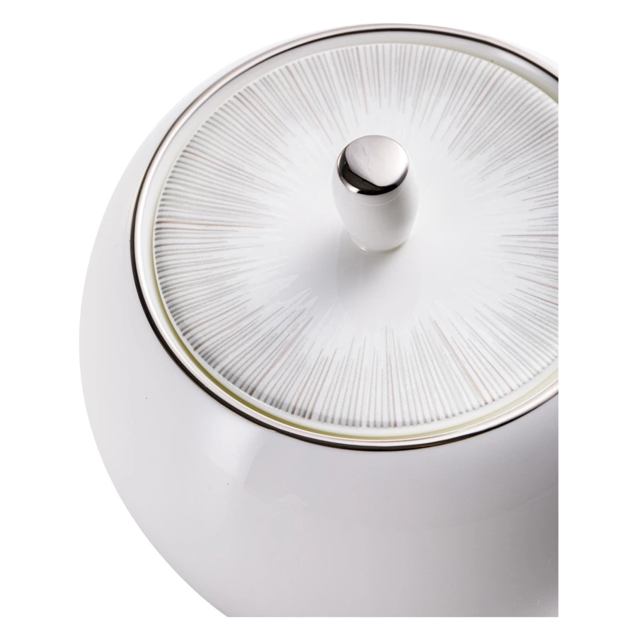 Сервиз чайный Narumi Сверкающая Платина на 6 персон 21 предмет, фарфор костяной