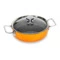 Сотейник со стеклянной крышкой SKK Enameled Iron Orange 20 см, чугун