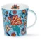 Кружка Dunoon Цветочный узор синий Ломонд 320 мл, фарфор костяной