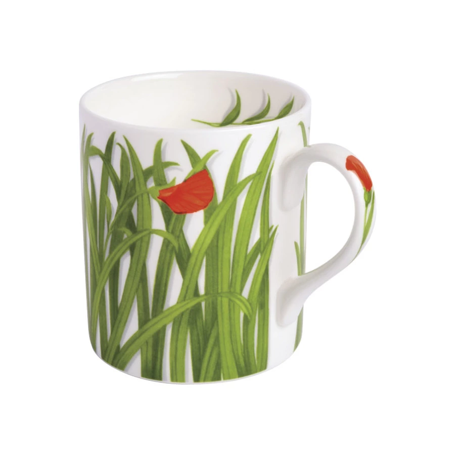 Кружка Taitu Свобода Трава Свободный стиль 400 мл, фарфор костяной, красный