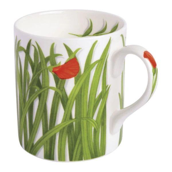 Кружка Taitu Свобода Трава Свободный стиль 400 мл, фарфор костяной, красный