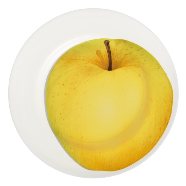 Тарелка закусочная Taitu Свобода Apple 21,5 см, фарфор костяной, желтый