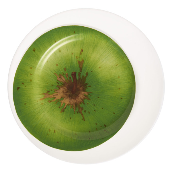 Тарелка закусочная Taitu Свобода Apple 21,5 см, фарфор костяной, зеленый