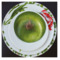 Тарелка закусочная Taitu Свобода Яблоко 21,5 см, фарфор костяной, зеленый