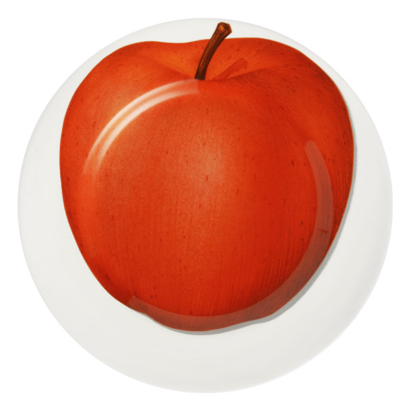 Тарелка закусочная Taitu Свобода Apple 21,5 см, фарфор костяной, красный