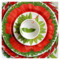 Тарелка закусочная Taitu Итальянские луга Макросъемка 21,5 см, фарфор костяной, красный