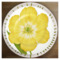 Тарелка обеденная Taitu Свобода Цветок 27 см, фарфор костяной, желтый