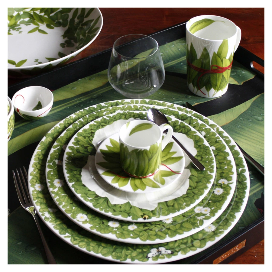 Тарелка обеденная Taitu Итальянские луга Вид 27 см, фарфор костяной, белый