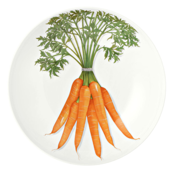 Тарелка суповая Taitu Свобода Vegetable 20,5 см, фарфор костяной, оранжевый
