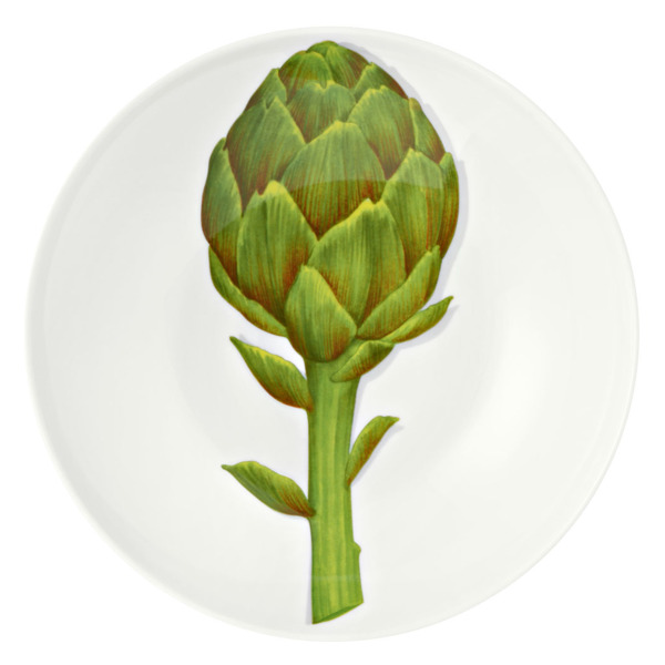 Тарелка суповая Taitu Свобода Vegetable 20,5 см, фарфор костяной, зеленый