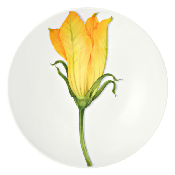 Тарелка суповая Taitu Свобода Vegetable 20,5 см, фарфор костяной, желтый