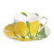 Чашка чайная с блюдцем Taitu Свобода Цветок 230 мл, фарфор костяной, желтый