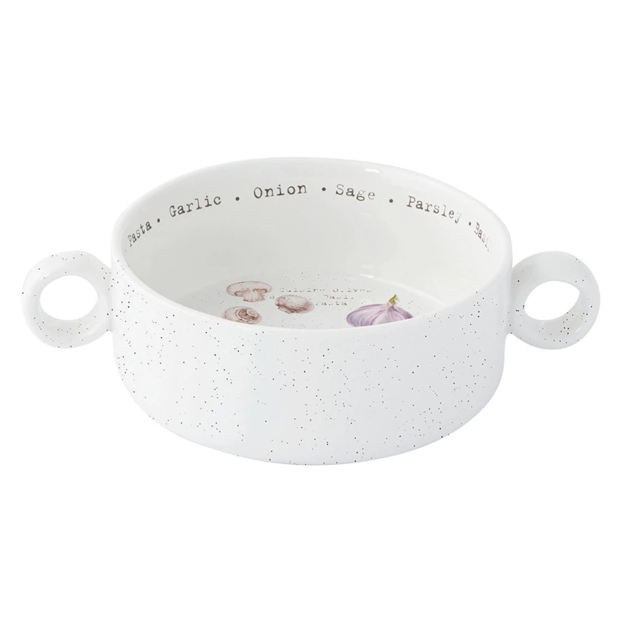 Форма для запекания и сервировки с ручками Easy Life Домашняя кухня 12 см, фарфор твердый