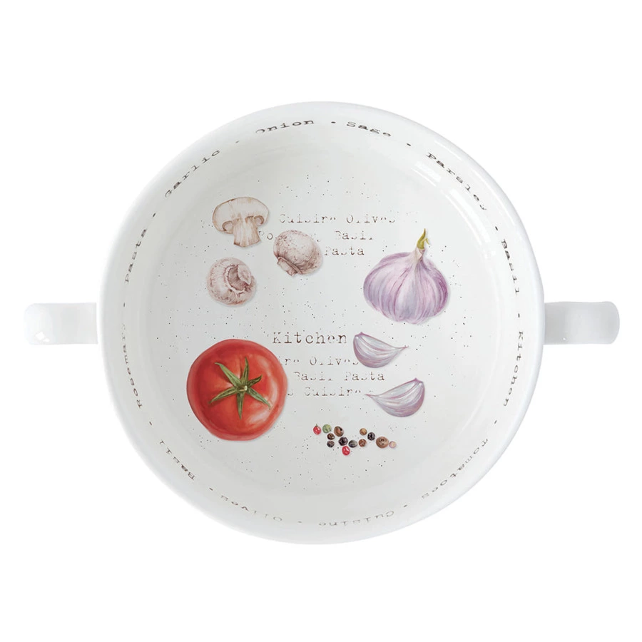 Форма для запекания и сервировки с ручками Easy Life Домашняя кухня 12 см, фарфор твердый