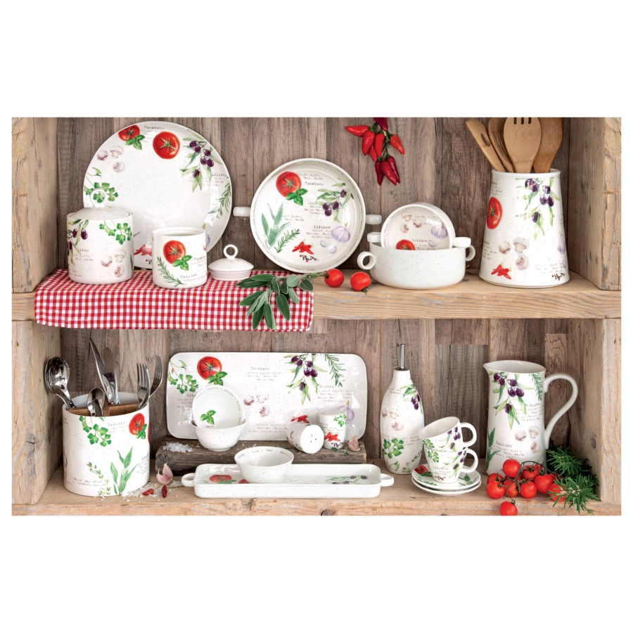 Форма для запекания и сервировки с ручками Easy Life Домашняя кухня 16 см, фарфор твердый