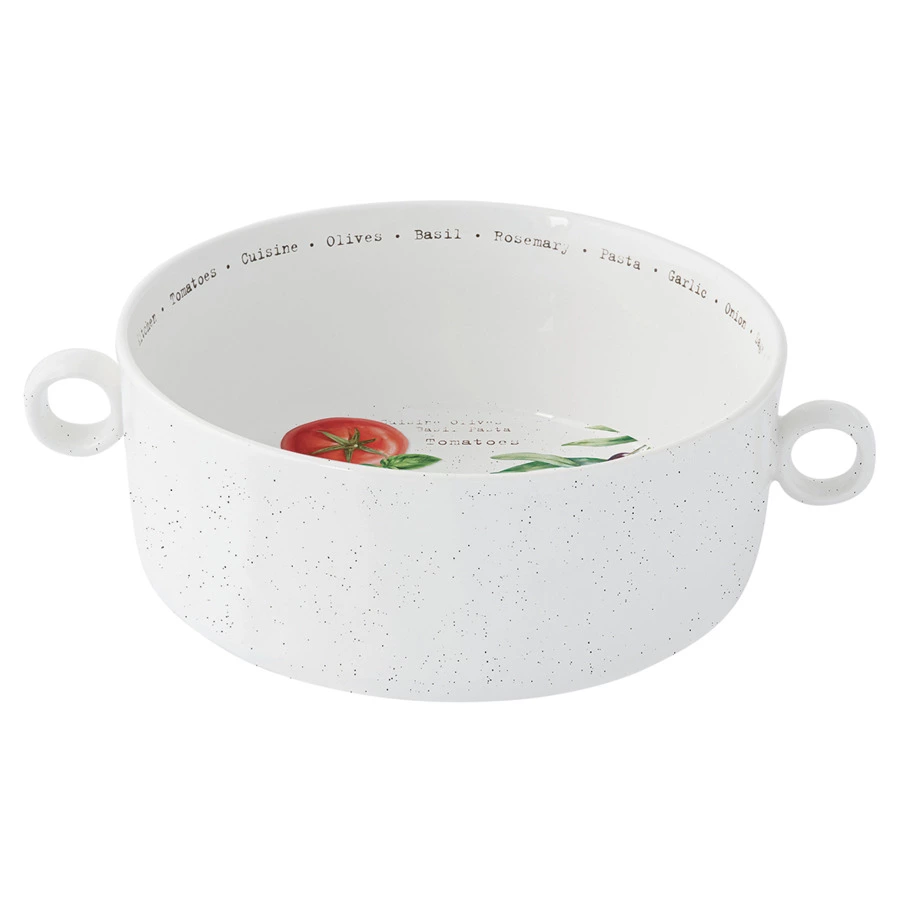 Форма для запекания и сервировки с ручками Easy Life Домашняя кухня 20 см, фарфор твердый