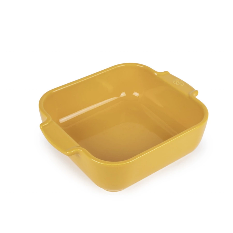 Форма для запекания квадратная Peugeot Saffron Yellow 21х21х5,4 см, 1,1л, керамика, желтая