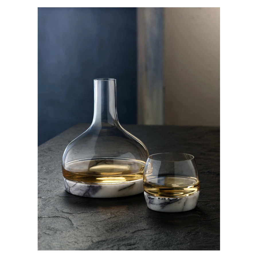 Декантер для вина Nude Glass Прохлада 1,25 л, стекло хрустальное, мрамор