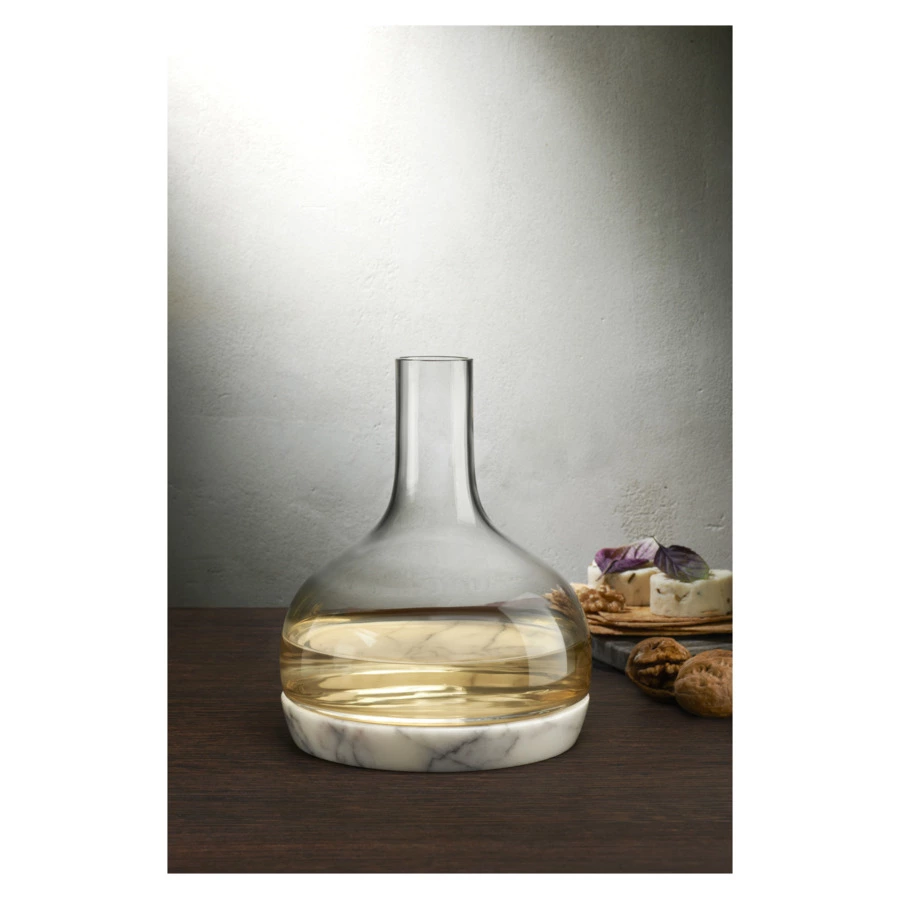 Декантер для вина Nude Glass Прохлада 1,25 л, стекло хрустальное, мрамор