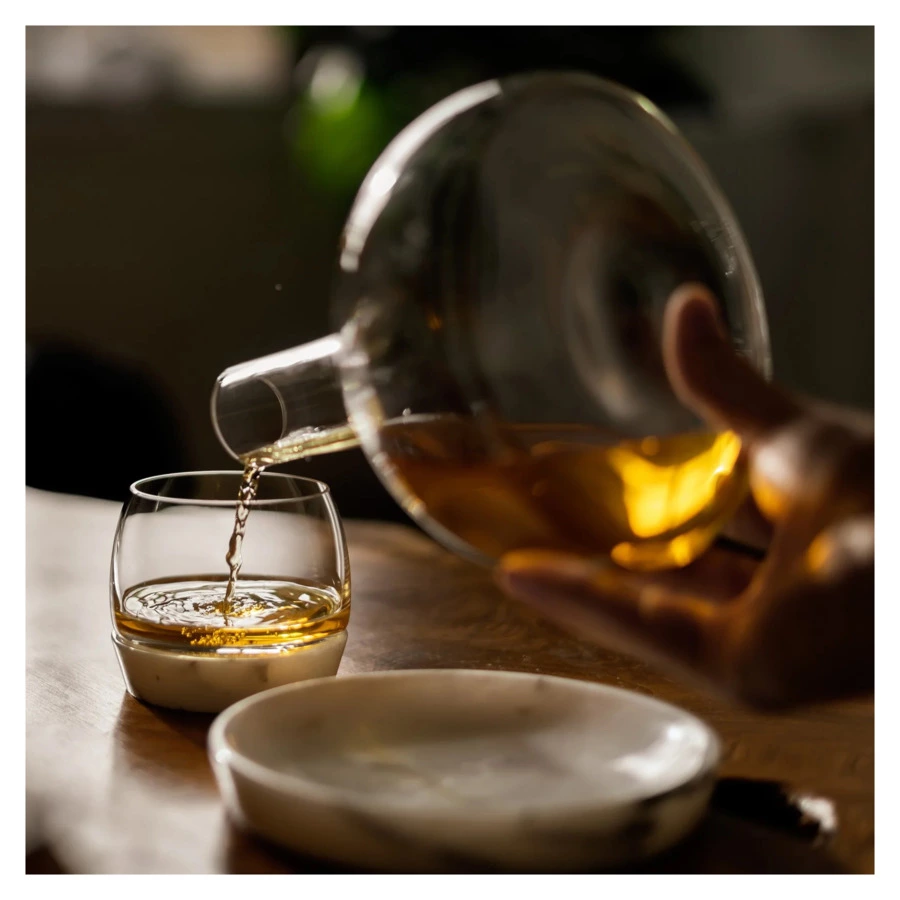 Декантер для вина Nude Glass Прохлада 1,25 л, стекло хрустальное, мрамор